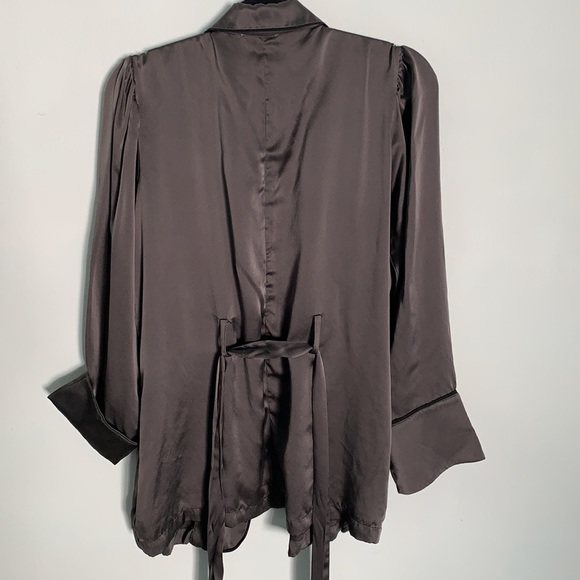 Gold Hawk *NWT* Pewter Grey Blazer / Kimono with Black Piping; SMALL - Picture 8 of 11